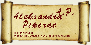 Aleksandra Piperac vizit kartica